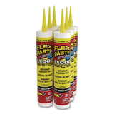 Flex Seal Products® Flex Paste Flood Protection Paste, 9 oz Cartridge, Dries Yellow, 6/Carton (FSGRPSYELR10) Case of 6