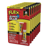 Flex Seal Products® Flex Super Glue, Precision Tip, Liquid, 0.1 oz, Dries Clear, 2/Pack, 8/Carton (FSGSGLIQ2X3) Case of 8