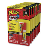 Flex Seal Products® Flex Super Glue, Precision Tip, Gel, 0.1 oz, Dries Clear, 2/Pack, 8/Carton (FSGSGGEL2X3) Case of 8