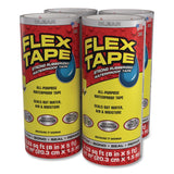 Flex Seal Products® Flex Tape Strong Rubberized Waterproof Tape, 4" Core, 39 mil Thick, 8" x 5 ft, Clear, 4/Carton (FSGTFSCLRR0805) Case of 4