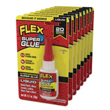 Flex Seal Products® Flex Super Glue, Precision Tip, Liquid, 0.7 oz, Dries Clear, 8/Carton (FSGSGLIQB20) Case of 8