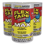 Flex Seal Products® MAX Strong Rubberized Waterproof Tape, 4" Core, 39 mils Thick, 8" x 25 ft, Clear, 3/Carton (FSGTFSMAXCLR08) Case of 3
