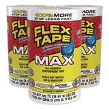 Flex Seal Products® MAX Strong Rubberized Waterproof Tape, 4" Core, 39 mils Thick, 8" x 25 ft, White, 3/Carton (FSGTFSMAXWHT08) Case of 3