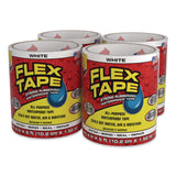 Flex Seal Products® Flex Tape Strong Rubberized Waterproof Tape, 4" Core, 39 mil Thick, 4" x 5 ft, White, 4/Carton (FSGTFSWHTR0405) Case of 4