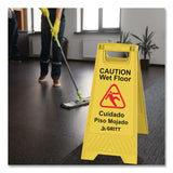 Gritt Commercial Caution Wet Floor Sign, 11.8 x 12 x 24, Yellow, 3/Pack (GCEGRI184YEL3PK) Case of 3