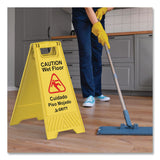Gritt Commercial Caution Wet Floor Sign, 11.8 x 12 x 24, Yellow, 3/Pack (GCEGRI184YEL3PK) Case of 3