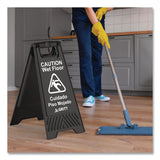 Gritt Commercial Caution Wet Floor Sign, 11.8 x 12 x 24, Black, 3/Pack (GCEGRI184BLK3PK) Case of 3