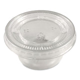 AmerCareRoyal® Portion Cup Lids, Fits 1.5 oz to 2 oz Portion Cups, Clear, 100/Pack, 25 Packs/Carton (RPP60003027) Case of 2500