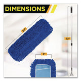 Gritt Commercial All-In-One 24" Microfiber Dust Mop Set with Telescopic Handle, 24 x 5, Blue, Microfiber Head, 72" Silver Aluminum Handle (GCEGRI17424T) 1 KT