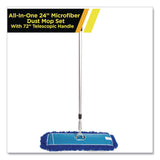 Gritt Commercial All-In-One 24" Microfiber Dust Mop Set with Telescopic Handle, 24 x 5, Blue, Microfiber Head, 72" Silver Aluminum Handle (GCEGRI17424T) 1 KT