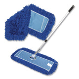 Gritt Commercial All-In-One 24" Microfiber Dust Mop Set with Telescopic Handle, 24 x 5, Blue, Microfiber Head, 72" Silver Aluminum Handle (GCEGRI17424T) 1 KT