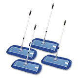 Gritt Commercial All-In-One 24" Microfiber Dust Mop Set With 72" Telescopic Handle, 24" x 5", Blue, Microfiber Head, 72" Silver Handle, 4 Kits (GCEGRI17424T4PK) 1 KT
