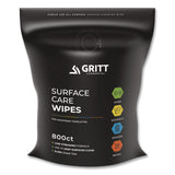 Gritt Commercial Surface Care Wipes, 1-Ply, 6 x 8, Fresh Scent, White, 800 Wipes (GCEGRI5RW1) Each