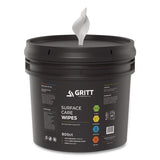 Gritt Commercial Surface Care Wipes, 1-Ply, 6 x 8, Fresh Scent, White, 800 Wipes/Bucket (GCEGRI5RW1B) Each