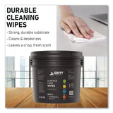 Gritt Commercial Surface Care Wipes, 1-Ply, 6 x 8, Fresh Scent, White, 800 Wipes/Bucket (GCEGRI5RW1B) Each