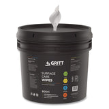 Gritt Commercial Surface Care Wipes, 1-Ply, 6 x 8, Fresh Scent, White, 800/Bucket, 4 Buckets/Carton (GCEGRI5RW1BCS) Case of 4