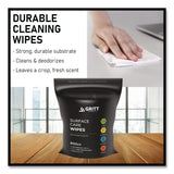 Gritt Commercial Surface Care Wipes, 1-Ply, 6 x 8, Fresh, White, 800/Pack, 4 Packs/Carton (GCEGRI5RW4) Case of 4