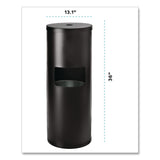Gritt Commercial Dispenser and Wipes Starter Kit, 13.1 x 13.1 x 36, Black (GCEGRI509BLKRW) Each