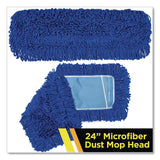 Gritt Commercial Microfiber Looped Dust Mop Pad Head, 24 x 5, Blue (GCEGRI18224) Each