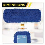Gritt Commercial Microfiber Looped Dust Mop Pad Head, 24 x 5, Blue (GCEGRI18224) Each