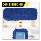 Gritt Commercial Microfiber Looped Dust Mop Pad Head, 24 x 5, Blue, 3/Pack (GCEGRI182243PK) Each