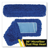Gritt Commercial Microfiber Looped Dust Mop Pad Head, 36 x 5, Blue (GCEGRI18236) Each