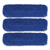 Gritt Commercial Microfiber Looped Dust Mop Pad Head, 36 x 5, Blue, 3/Pack (GCEGRI182363PK) Each