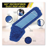 Gritt Commercial Microfiber Looped Dust Mop Pad Head, 60 x 5, Blue, 6/Pack (GCEGRI182606PK) Case of 6