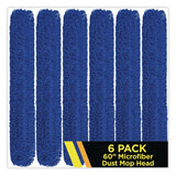 Gritt Commercial Microfiber Looped Dust Mop Pad Head, 60 x 5, Blue, 6/Pack (GCEGRI182606PK) Case of 6