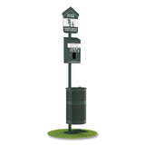 Furloo Pet Waste Station Kit with Foot Pedal, Header Bag Locking Dispenser, 11.5 Gallon Trash Can, Pole, and Glow-in-the-Dark Sign (GCEFLO11HSG) Each