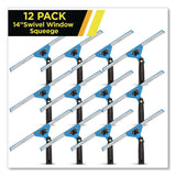 Gritt Commercial Swivel Window Squeegee with Quick Release, 14" Wide Blade, 12/Carton (GCEGRI12912PK) Case of 12