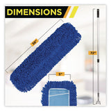 Gritt Commercial All-In-One Microfiber Dust Mop Set with Telescopic Handle, 36 x 5, Blue Microfiber Head, 40" to 72" Silver Aluminum Handle (GCEGRI17436T) 1 KT