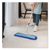 Gritt Commercial All-In-One Microfiber Dust Mop Set with Telescopic Handle, 36 x 5, Blue Microfiber Head, 40" to 72" Silver Aluminum Handle (GCEGRI17436T) 1 KT