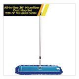Gritt Commercial All-In-One Microfiber Dust Mop Set with Telescopic Handle, 36 x 5, Blue Microfiber Head, 40" to 72" Silver Aluminum Handle (GCEGRI17436T) 1 KT