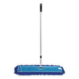 Gritt Commercial All-In-One Microfiber Dust Mop Set with Telescopic Handle, 36 x 5, Blue Microfiber Head, 72" Silver Aluminum Handle, 4/Kit (GCEGRI17436T4PK) Each