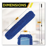 Gritt Commercial All-In-One Microfiber Dust Mop Set with Telescopic Handle, 48 x 5, Blue Microfiber Head, 40" to 72" Silver Aluminum Handle (GCEGRI17448T) 1 KT
