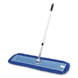 Gritt Commercial All-In-One Microfiber Dust Mop Set with Telescopic Handle, 48 x 5, Blue Microfiber Head, 72" Silver Aluminum Handle, 4/Kit (GCEGRI17448T4PK) Each