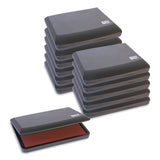 COSCO 2000 PLUS One-Color Felt Stamp Pad, #1, 4.25 x 2.75, Red, 12/Carton (CSC090410CT) Each