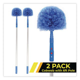 Gritt Commercial Cobweb/Corner Duster Brush with Telescopic Pole, 3 ft to 6 ft Handle, 2/Kit (GCEGRI1026F2PK) Each