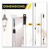 Gritt Commercial 72" Aluminum Telescopic Dust Mop Handle, 1" dia x 42" to 72", Silver (GCEGRI181) Each
