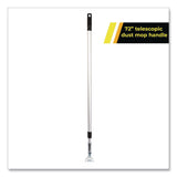 Gritt Commercial 72" Aluminum Telescopic Dust Mop Handle, 1" dia x 42" to 72", Silver, 6/Pack (GCEGRI1816PK) Case of 6