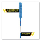Gritt Commercial Flexible Wand Duster with Microfiber and Chenille Sleeve and 20" Pole (GCEGRI17520I) Each