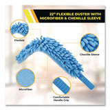 Gritt Commercial Flexible Wand Duster with Microfiber and Chenille Sleeve and 20" Pole (GCEGRI17520I) Each