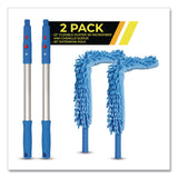 Gritt Commercial Flexible Wand Duster with Microfiber and Chenille Sleeve and 20" Pole, 2/Kit (GCEGRI17520I2PK) Each