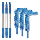 Gritt Commercial Flexible Wand Duster with Microfiber and Chenille Sleeve and 20" Pole, 3/Kit (GCEGRI17520I3PK) Each