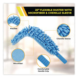 Gritt Commercial Flexible Wand Duster with Microfiber and Chenille Sleeve and 6 ft Telescopic Pole, 2/Kit (GCEGRI1756F2PK) Each