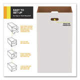 Gritt Commercial 30 Gallon Corrugated Cardboard Trash Can and Recycling Container, White, 4/Carton (GCEGRI52030G4) Case of 4