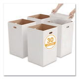 Gritt Commercial 30 Gallon Corrugated Cardboard Trash Can and Recycling Container, White, 4/Carton (GCEGRI52030G4) Case of 4