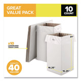 Gritt Commercial 40 Gallon Corrugated Cardboard Trash Can and Recycling Container, White, 10/Carton (GCEGRI52040G10) Case of 10