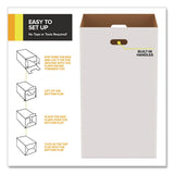 Gritt Commercial 40 Gallon Corrugated Cardboard Trash Can and Recycling Container, White, 10/Carton (GCEGRI52040G10) Case of 10